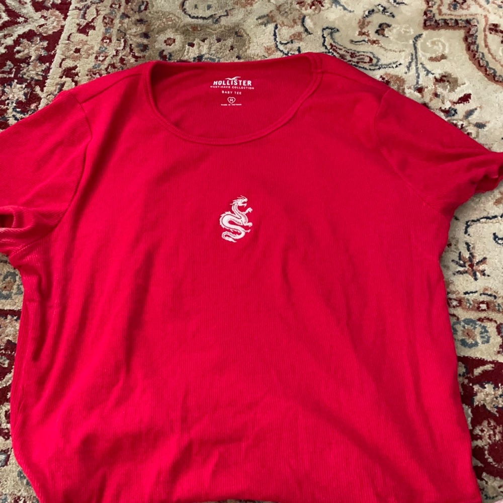 Red dragon baby tee shirt